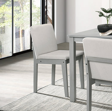 Grey Finish 5 Piece Dining Room Set Dining Table